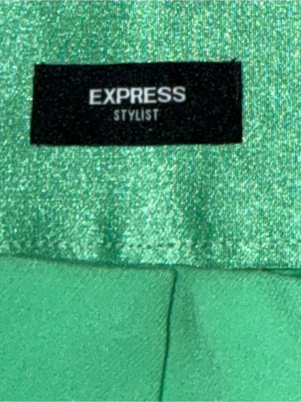 Express Stylist Dress Pants Women’s 6 Long Green High Rise Stretch Straight NWOT - Picture 9 of 10